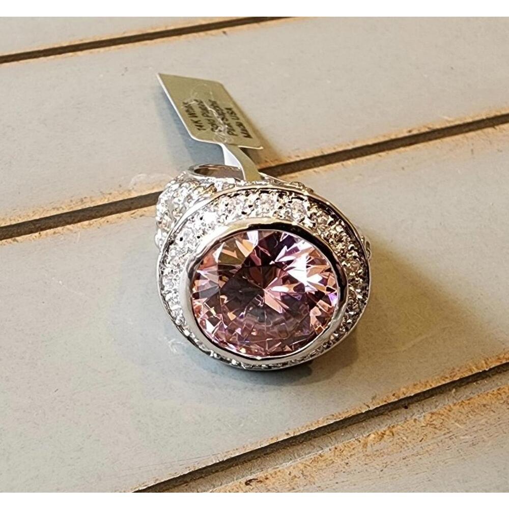 14k pink sapphire ring size 9